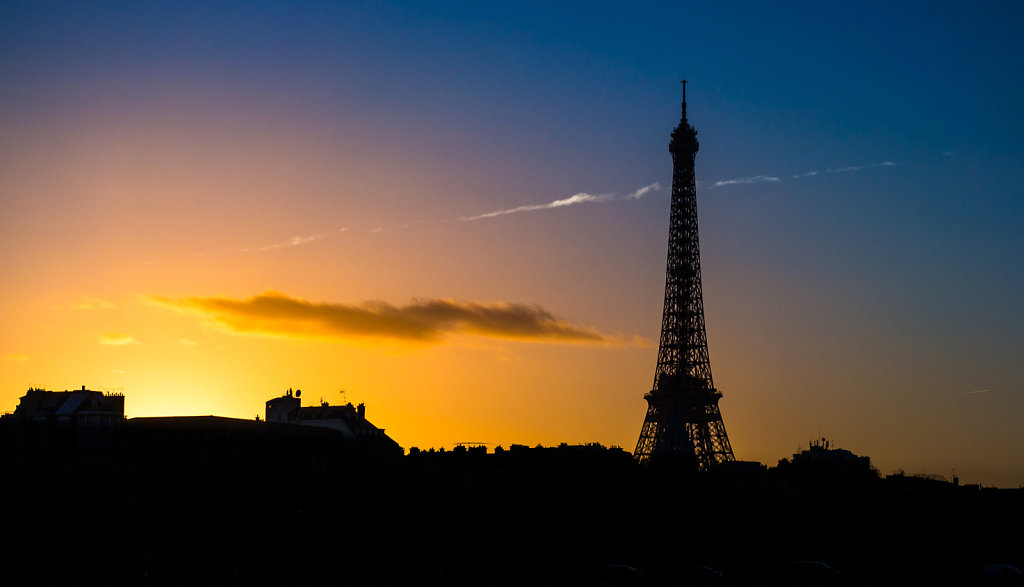 Eiffel sunset